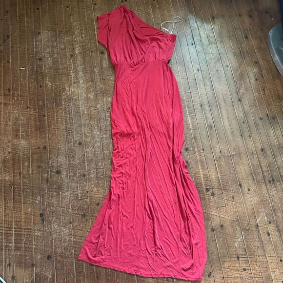 Lulu’s Take Me Out one shoulder knit elegant maxi dress - Picture 5 of 5